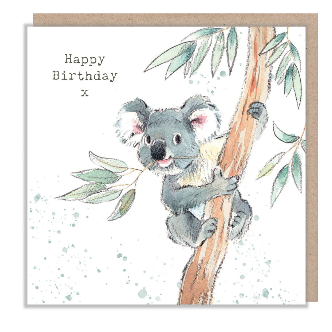 Koala in Tree Birthday Greetings Card by Paper Shed Design