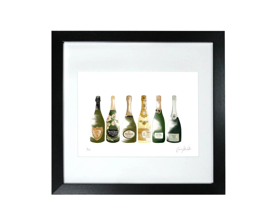 Champagne Framed Print by Corinne Alexander. Made in England.