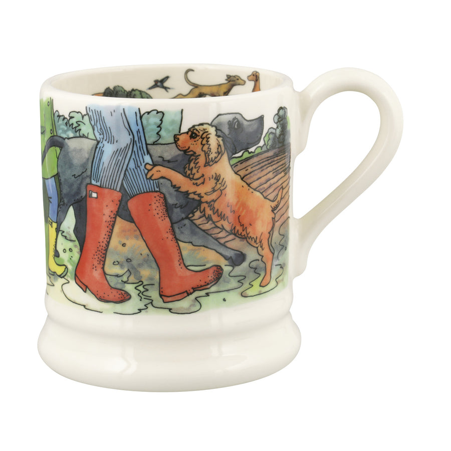 Emma Bridgewater The Good Life Favourite Dog Walks Half Pint Mug. 