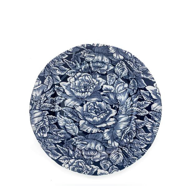 Burleigh Ink Blue Hibiscus Dinner Plate