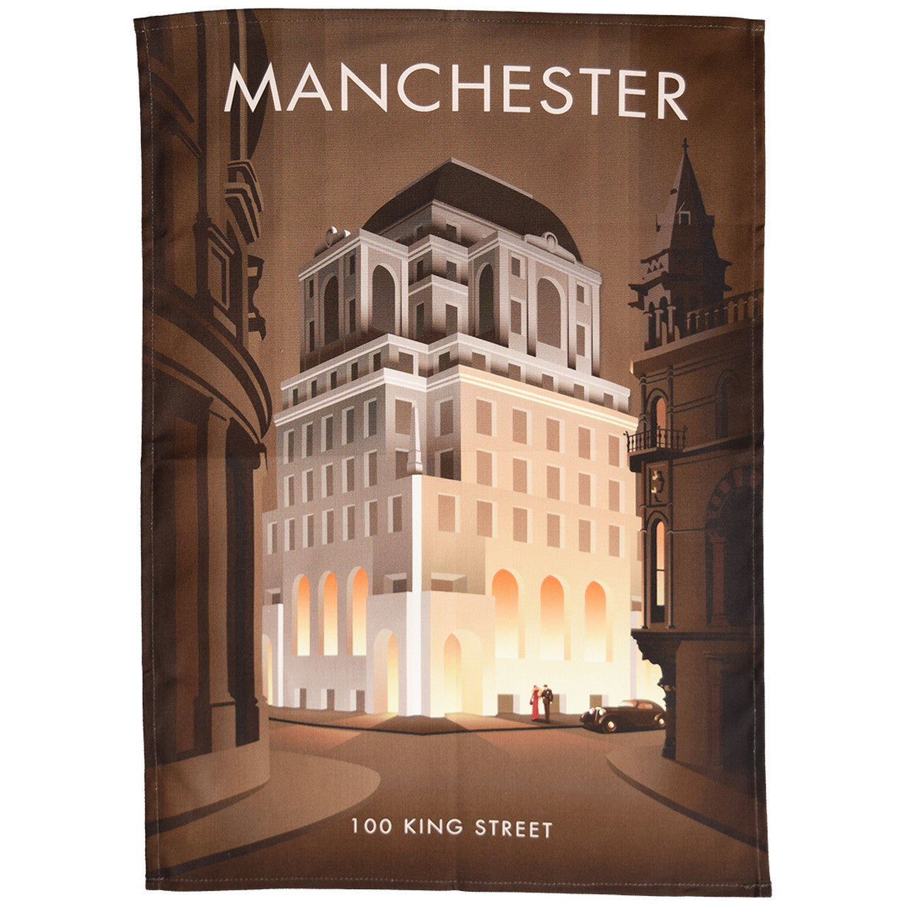Manchester - 100 King Street Tea Towel by Town Towels.