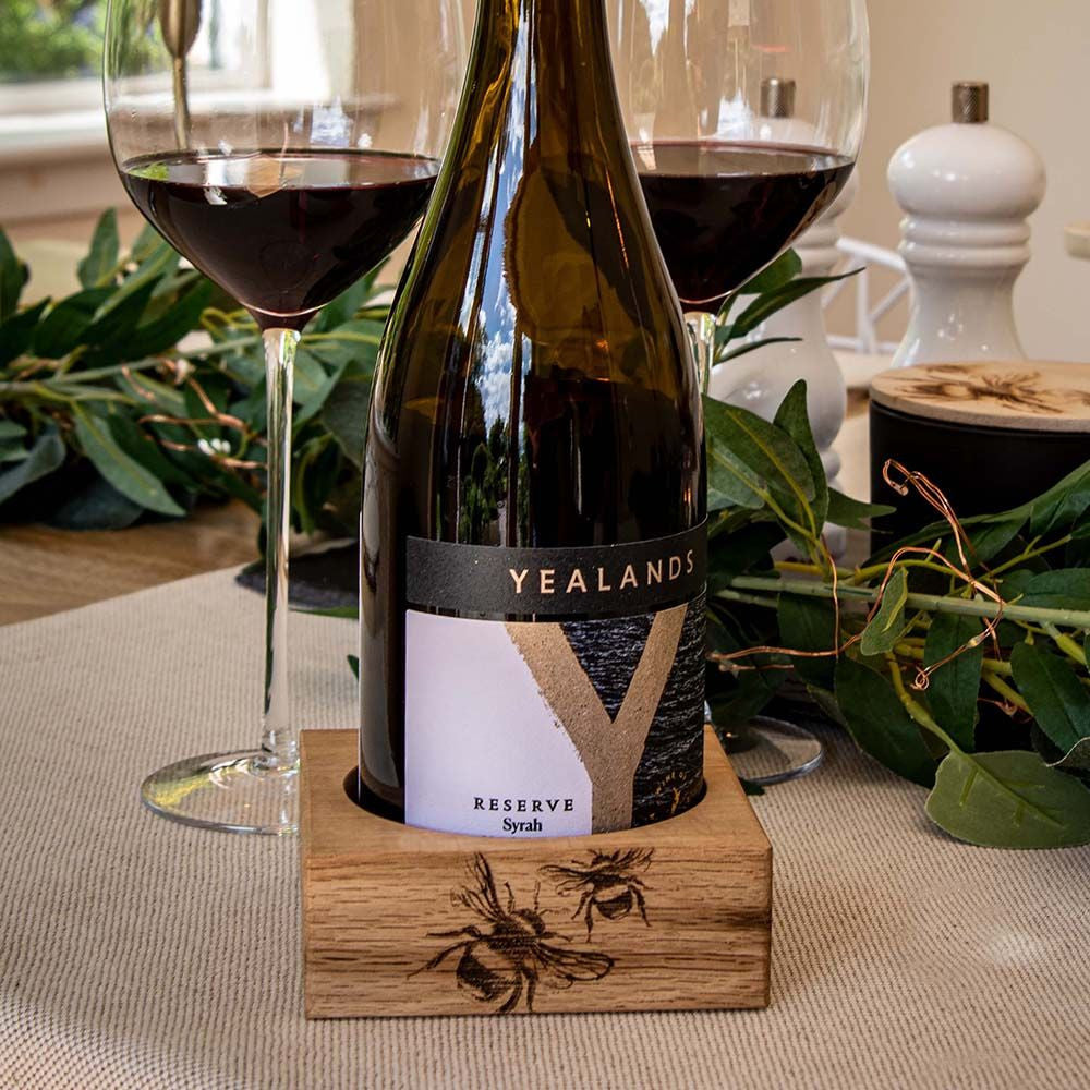 Bee Oak Wine Coaster by Scottish Made by Selbrae House