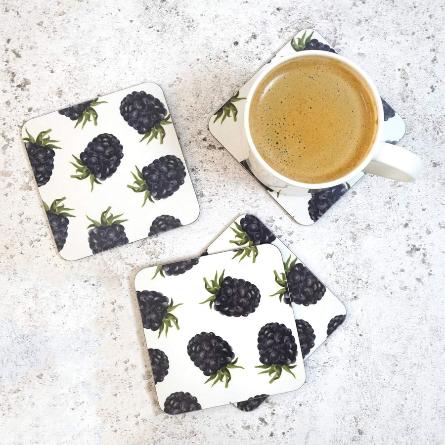 Blackberry Coasters by Corinne Alexander.