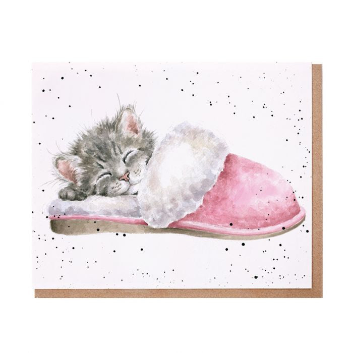 'The Snuggle is Real' Blank Greetings Card by Hannah Dale for Wrendale Designs.