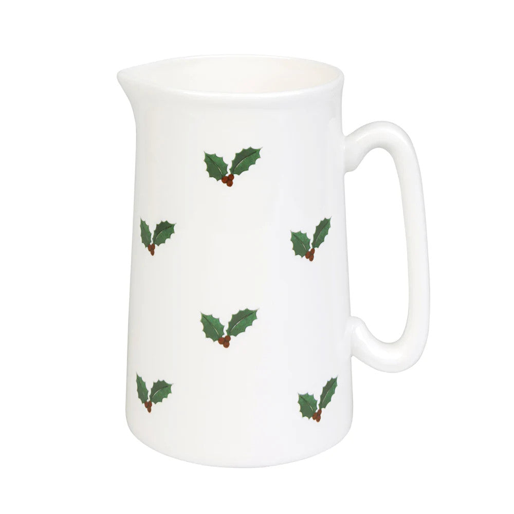 Holly and Berry Medium Jug by Sophie Allport.