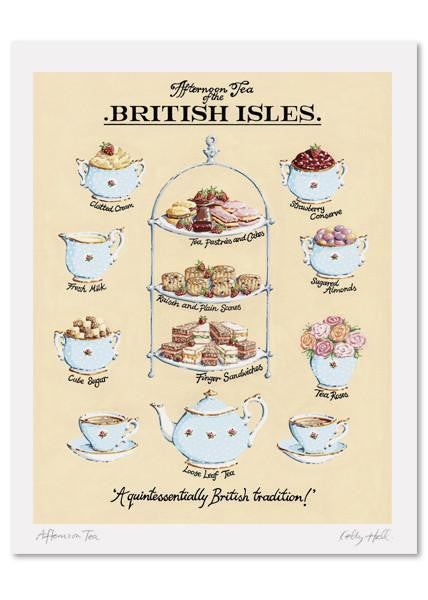 Kelly Hall Afternoon Tea Print. Printed in England.