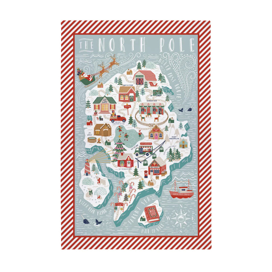 North Pole Cotton Tea Towel