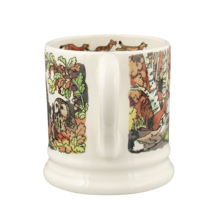 Emma Bridgewater In The Woods  Owl & Stoat Half Pint Mug. 