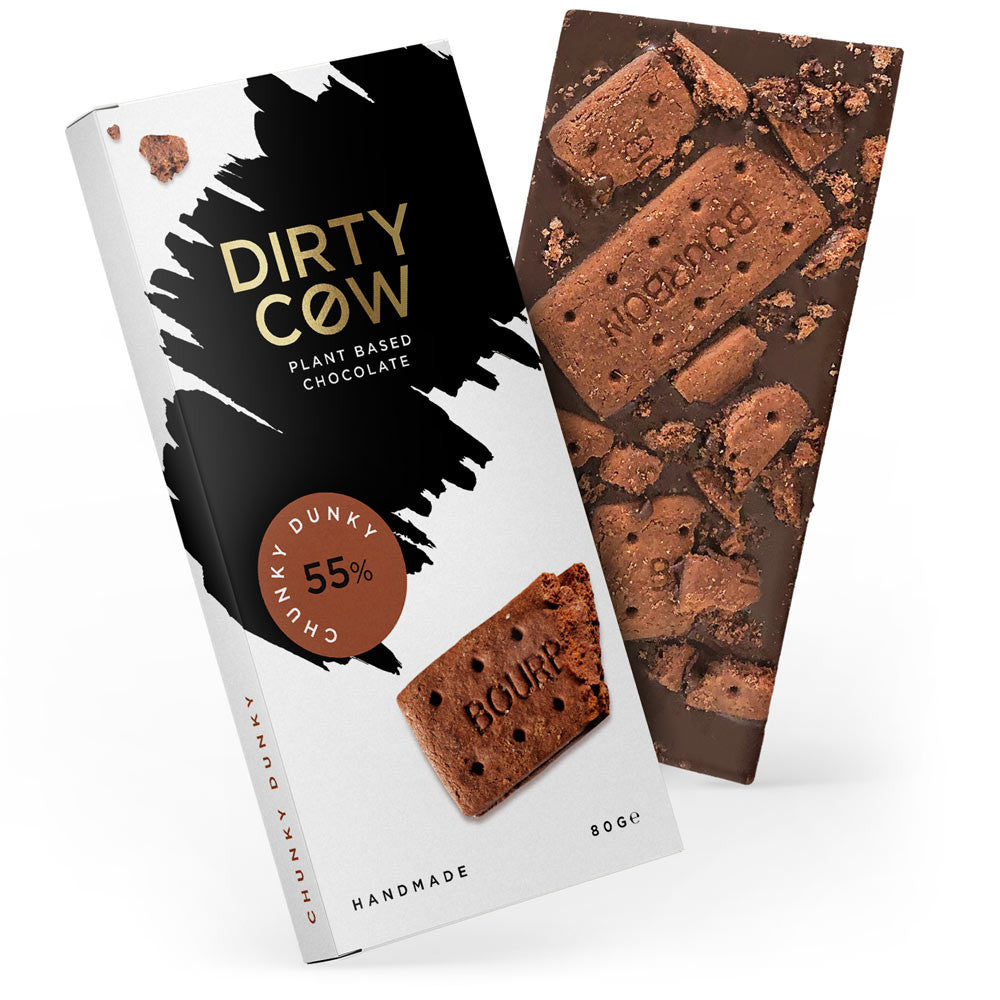 Chunky Dunky Plant Based Chocolate Bar 80g by Dirty Cow