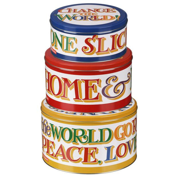Emma Bridgewater Brighter World Set of 3 Round Cake Tins