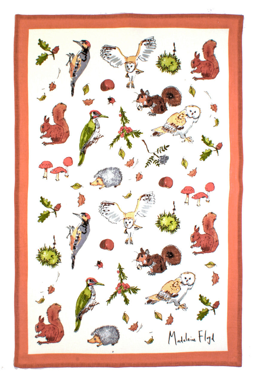 Woodland 100% Cotton Tea towel from Ulster Weavers.