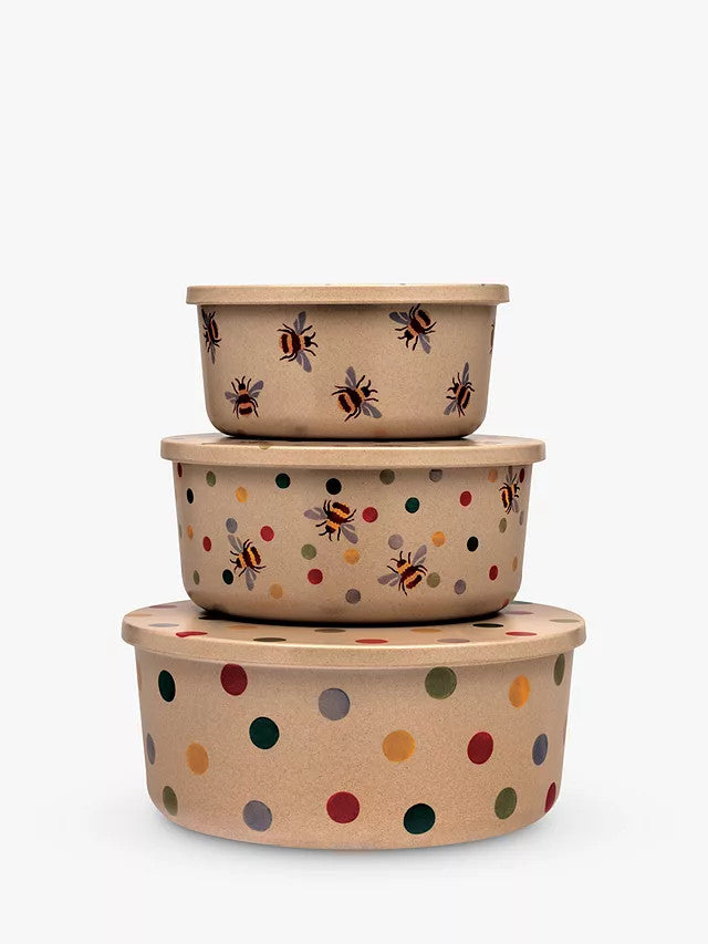 Vegetable Garden Set of 3 Rice Husk Containers by Emma Bridgewater.