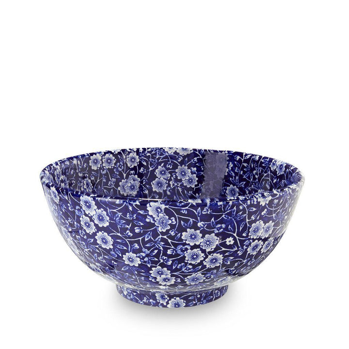 Burleigh Blue Calico Medium Footed Bowl