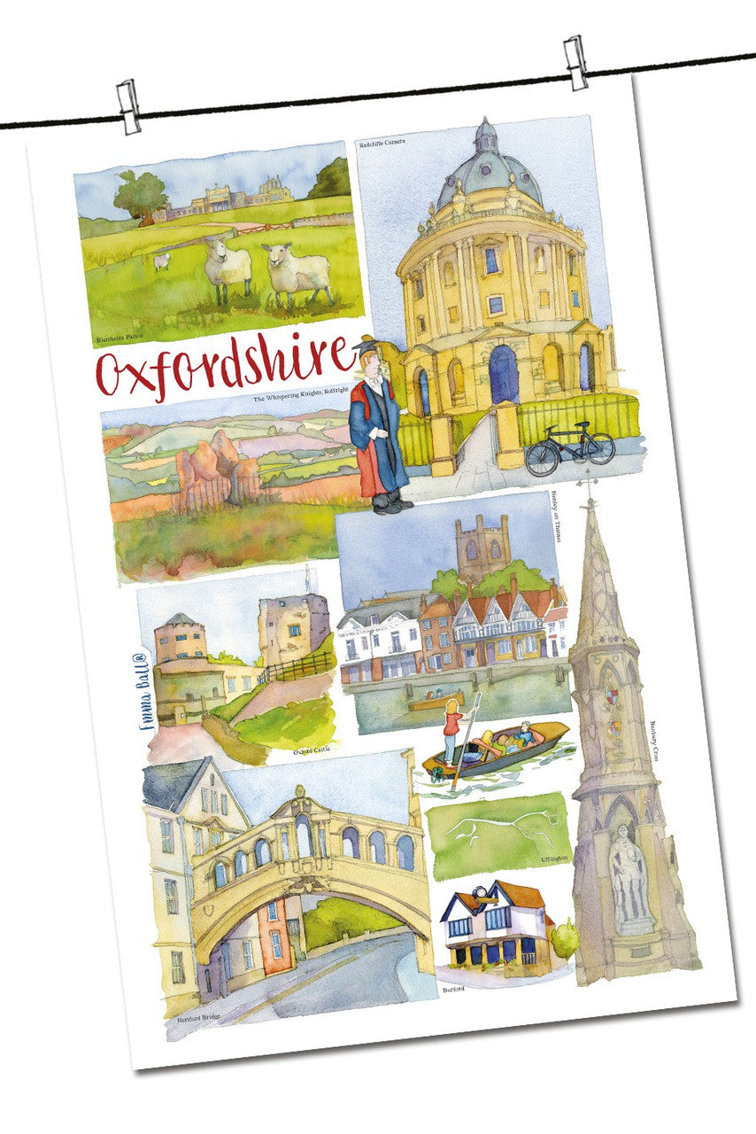 100% Cotton Oxfordshire by Emma Ball Tea Towel