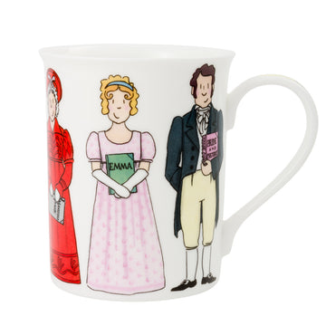 Alison Gardiner Bone China Jane Austen Characters mug boxed. Image