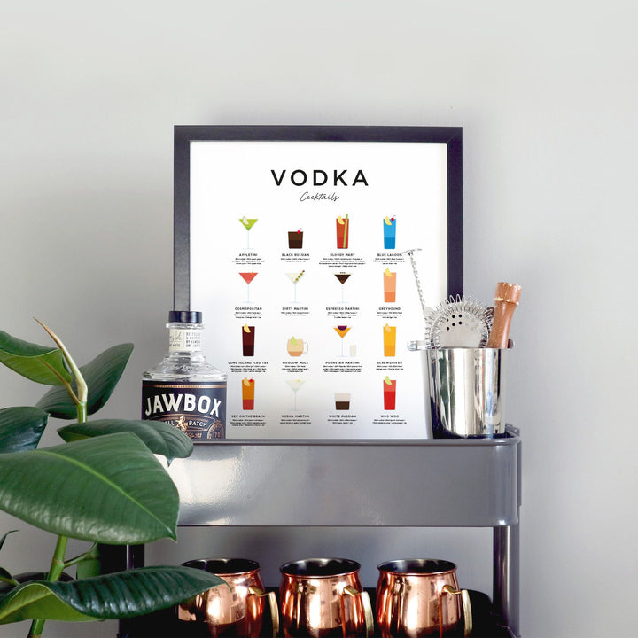 Vodka Guide Print - Framed by Everlong Print Co.