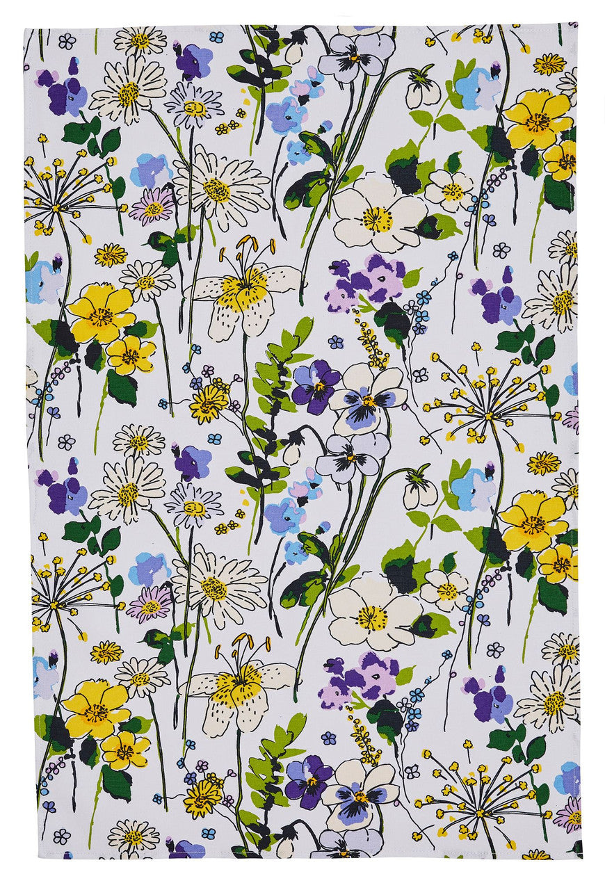 Wildflowers 100% Cotton tea towel by Ulster Weavers.