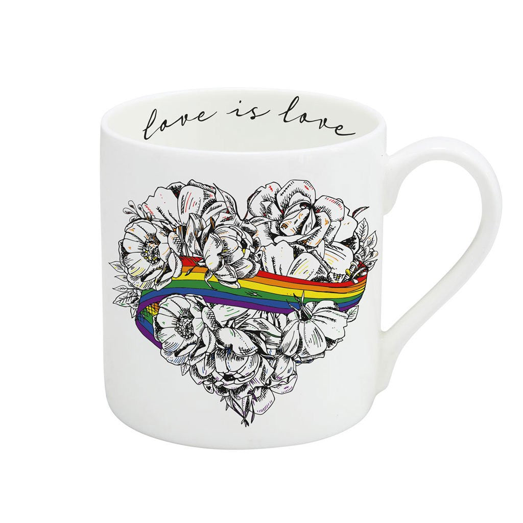 Victoria Egg's bone china Love is Love mug.