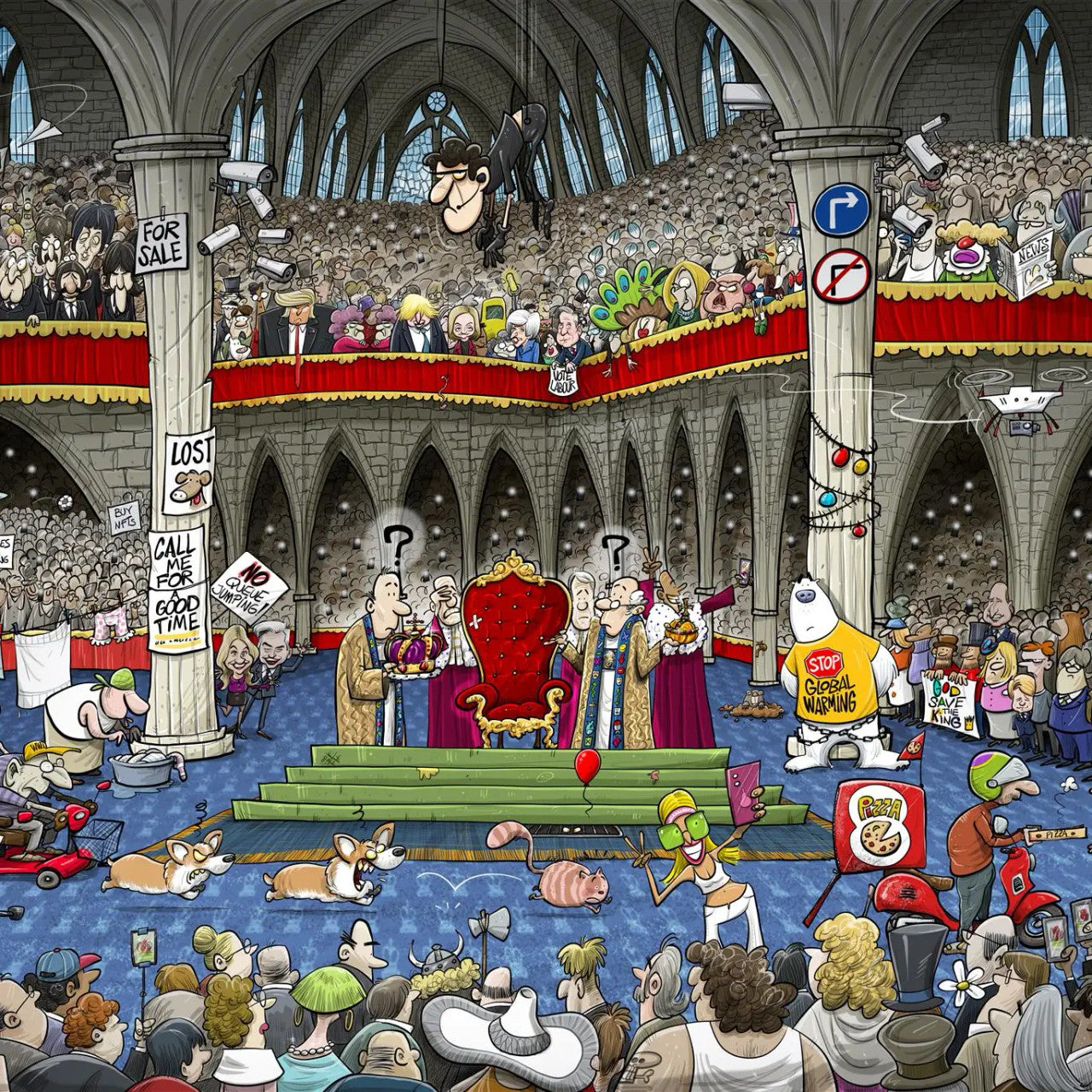 Chaos at the Coronation 1000 Piece Jigsaw Puzzle.