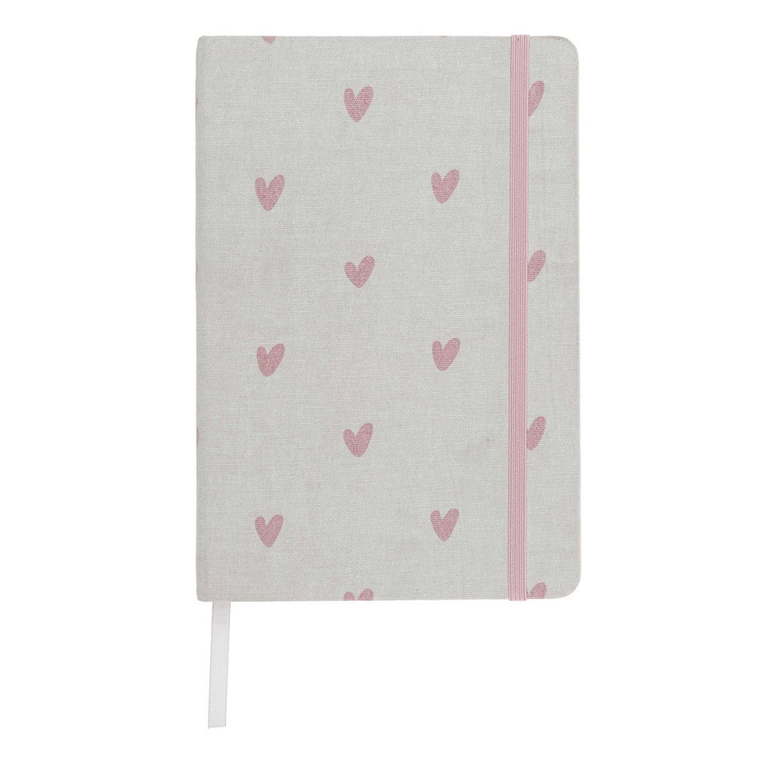 Hearts Fabric A5 Notebook by Sophie Allport.