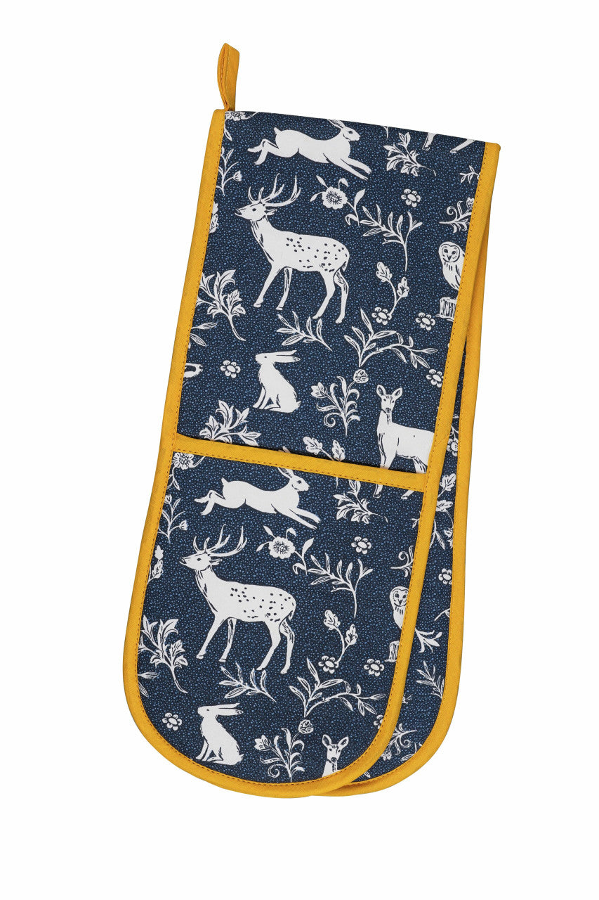 Forest Friends cotton double oven glove by Ulster Weavers