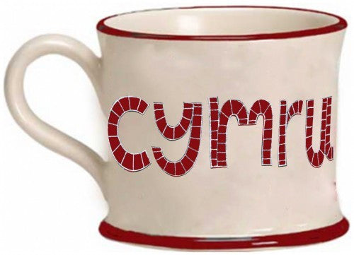 Welsh Dragon Red Mug by Moorland Potteries.