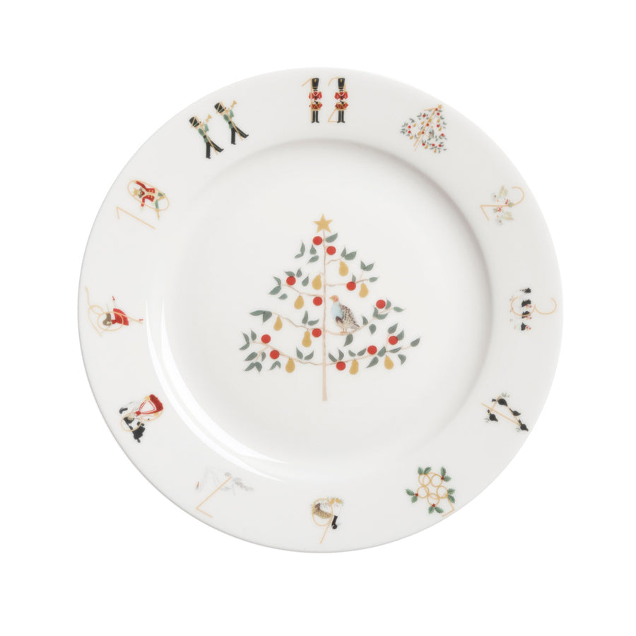 Sophie Allport 12 Days of Christmas-Partridge In A Pear Tree Side Plate