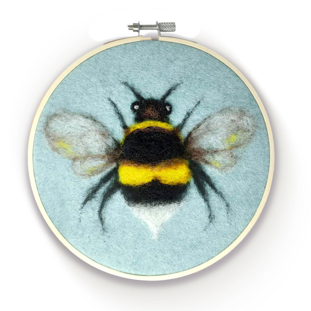 Bee in a Hoop Needle Felting Kit from The Crafty Kit Co. Made in Scotland