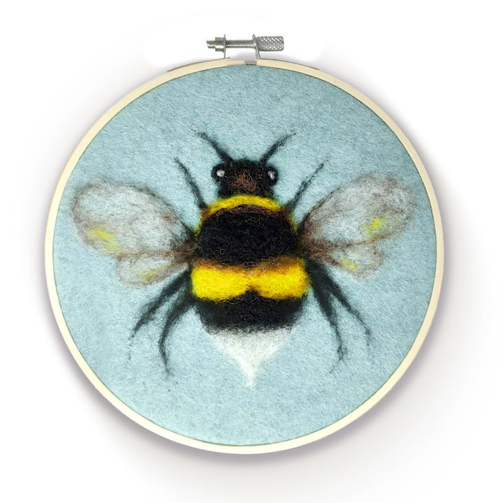 Bee in a Hoop Needle Felting Kit from The Crafty Kit Co. Made in Scotland