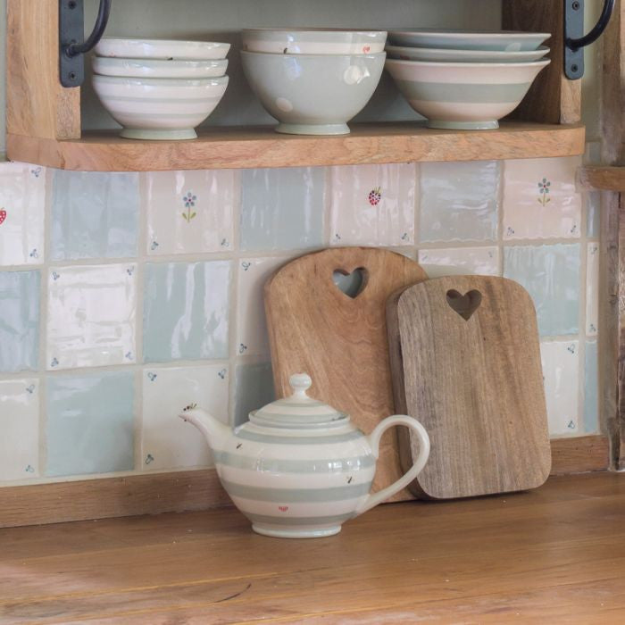 Susie Watson pottery Honey Bees Round Teapot. 