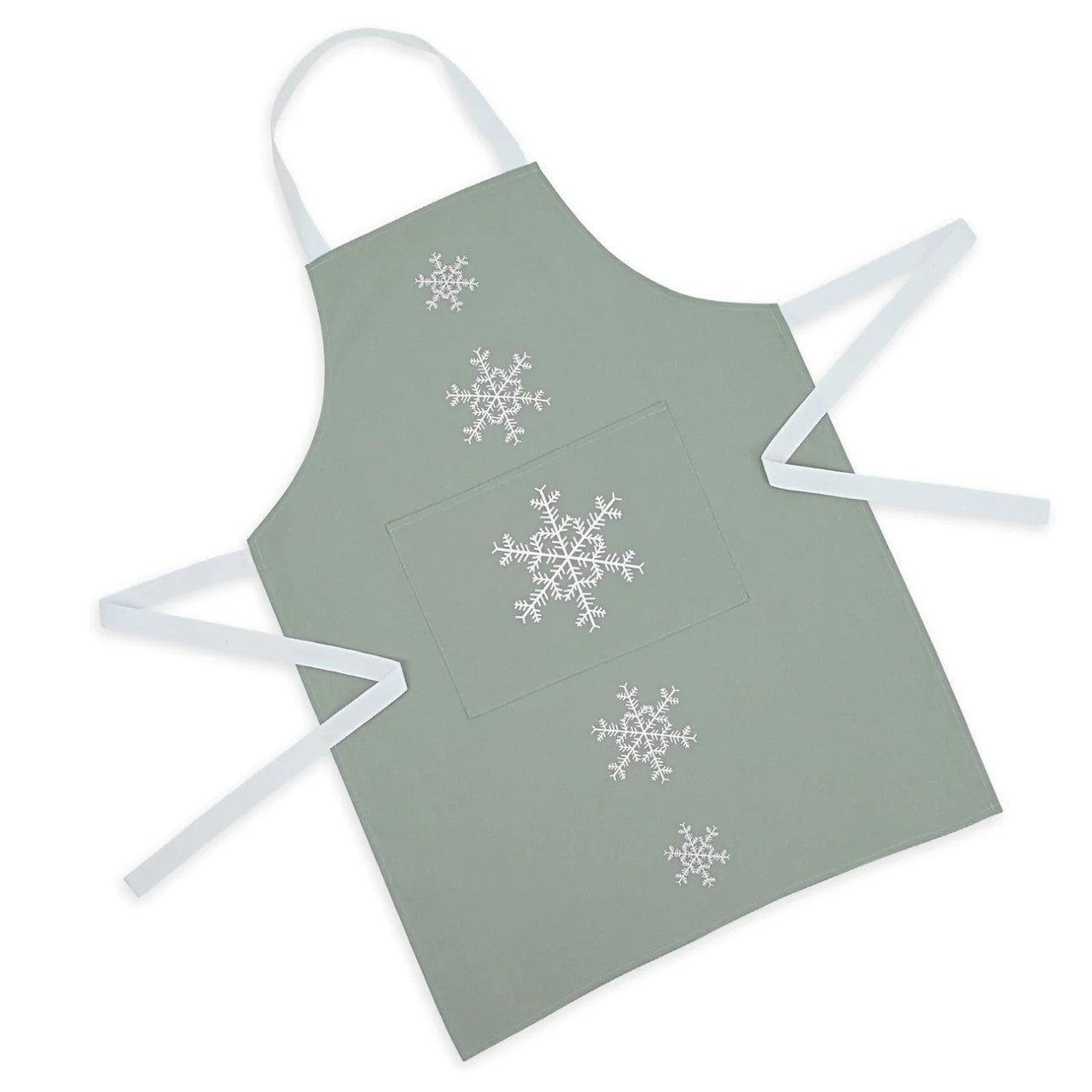 Snowflake cotton apron from Ulster Weavers.