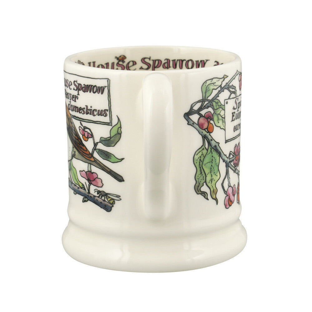 Emma Bridgewater Birds In The Hedgerow Spindle & House Sparrow Half Pint Mug. 