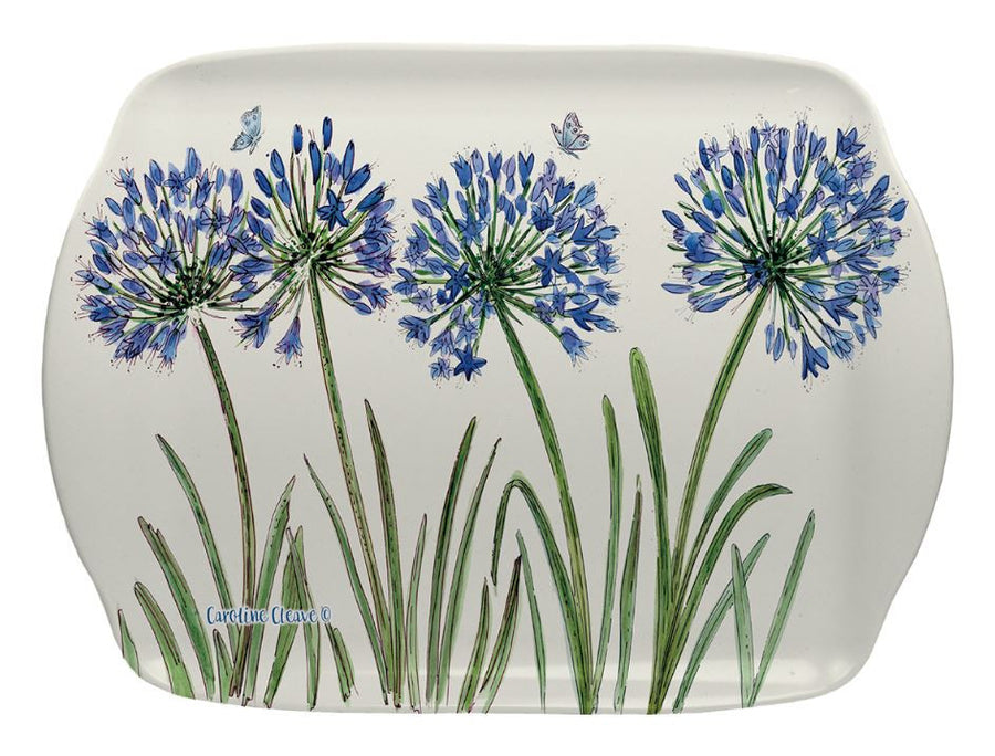 Caroline Cleave Agapanthus Melamine Scatter Tray