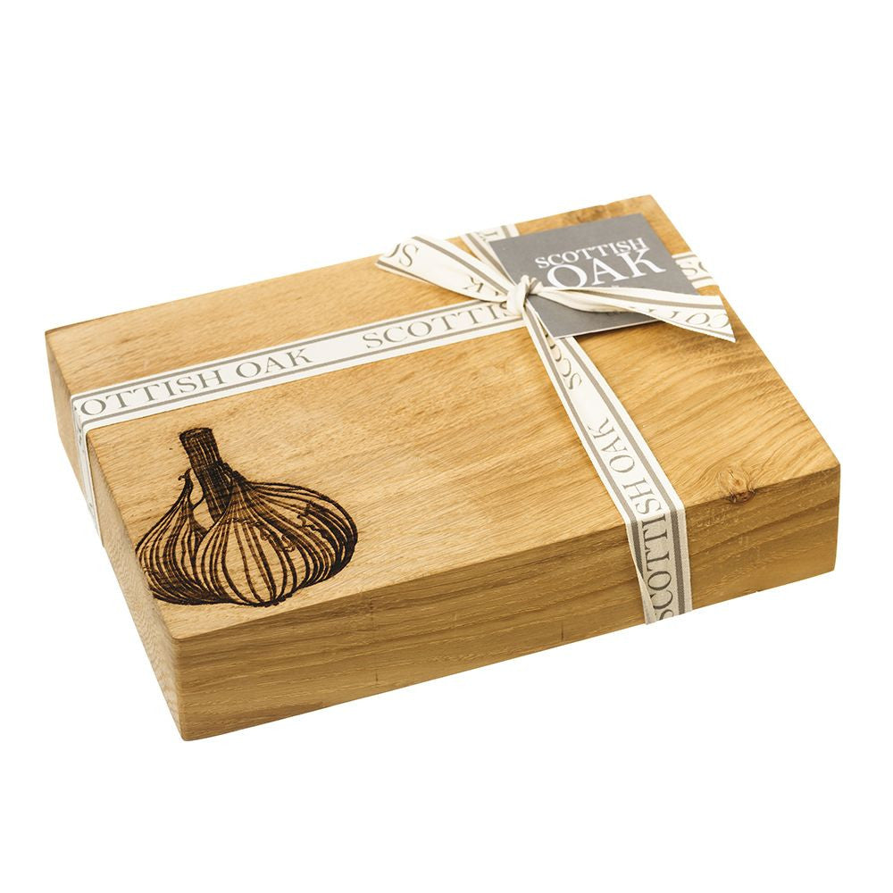 Garlic Oak Chopping Board - 19cm