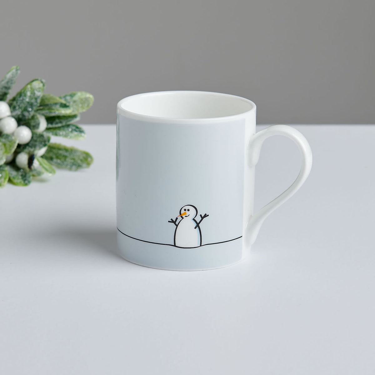 Snowman Bone China Mug by Jin Designs.