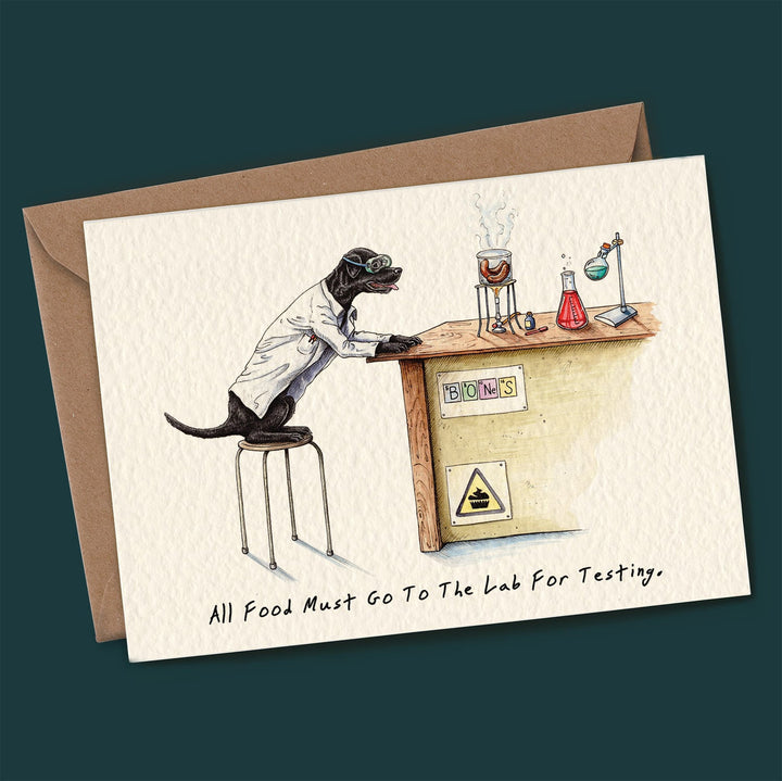 Whippet Greetings Card by Bewilderbeest.