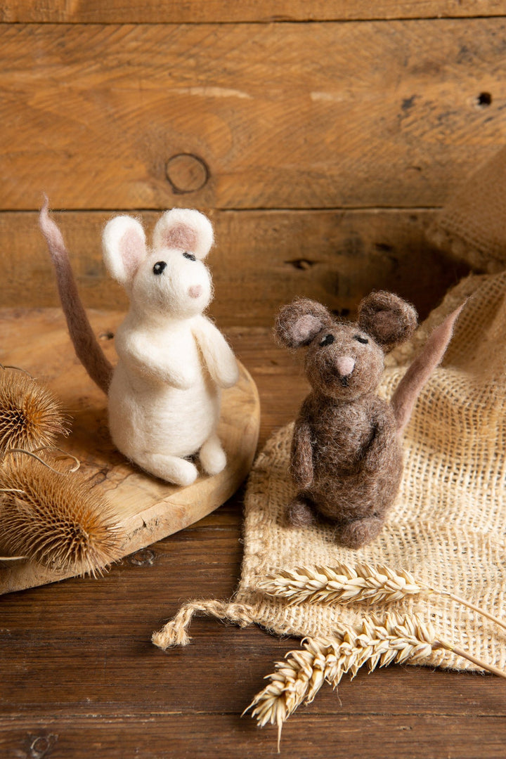 Mice Needle Felting Kit by Hawthorn Handmade.