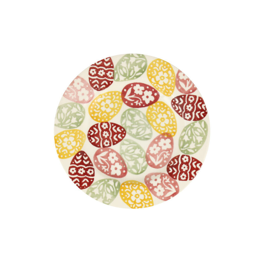 6 1/2 inch Emma Bridgewater Bright Easter Eggs pottery plate.