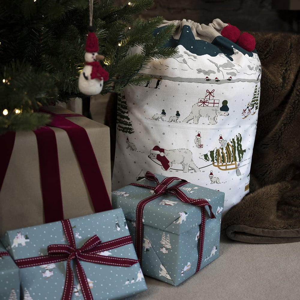 Snow Season Christmas Sack by Sophie Allport.