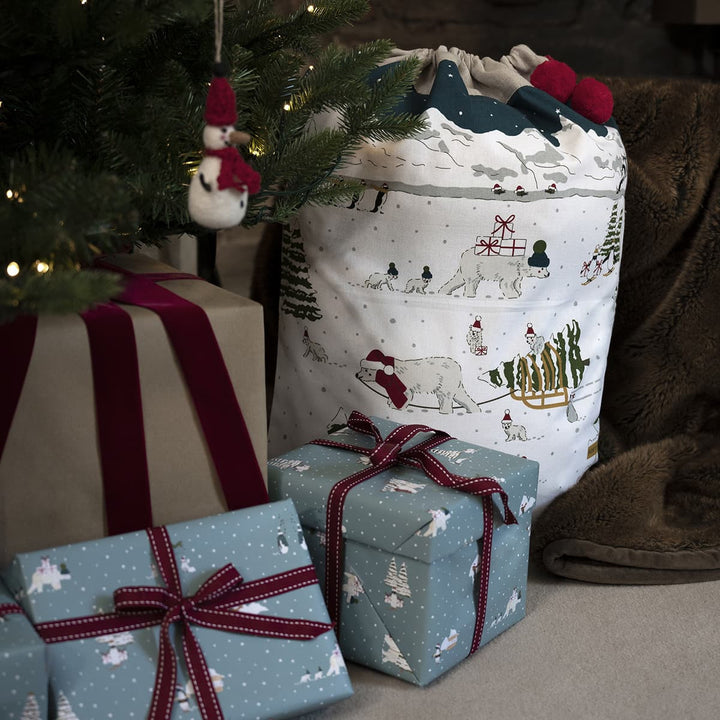 Snow Season Christmas Sack by Sophie Allport.