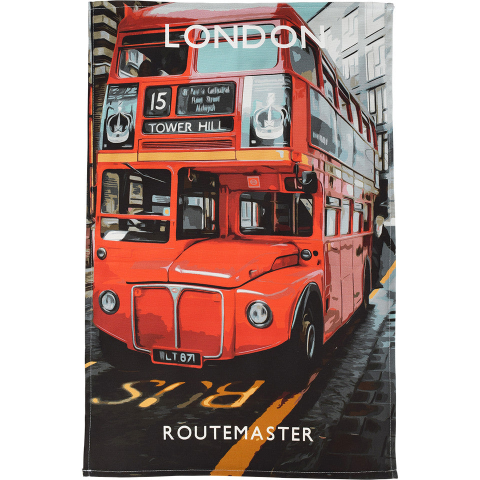 London - Traditional Routemaster Bus Tea Towel