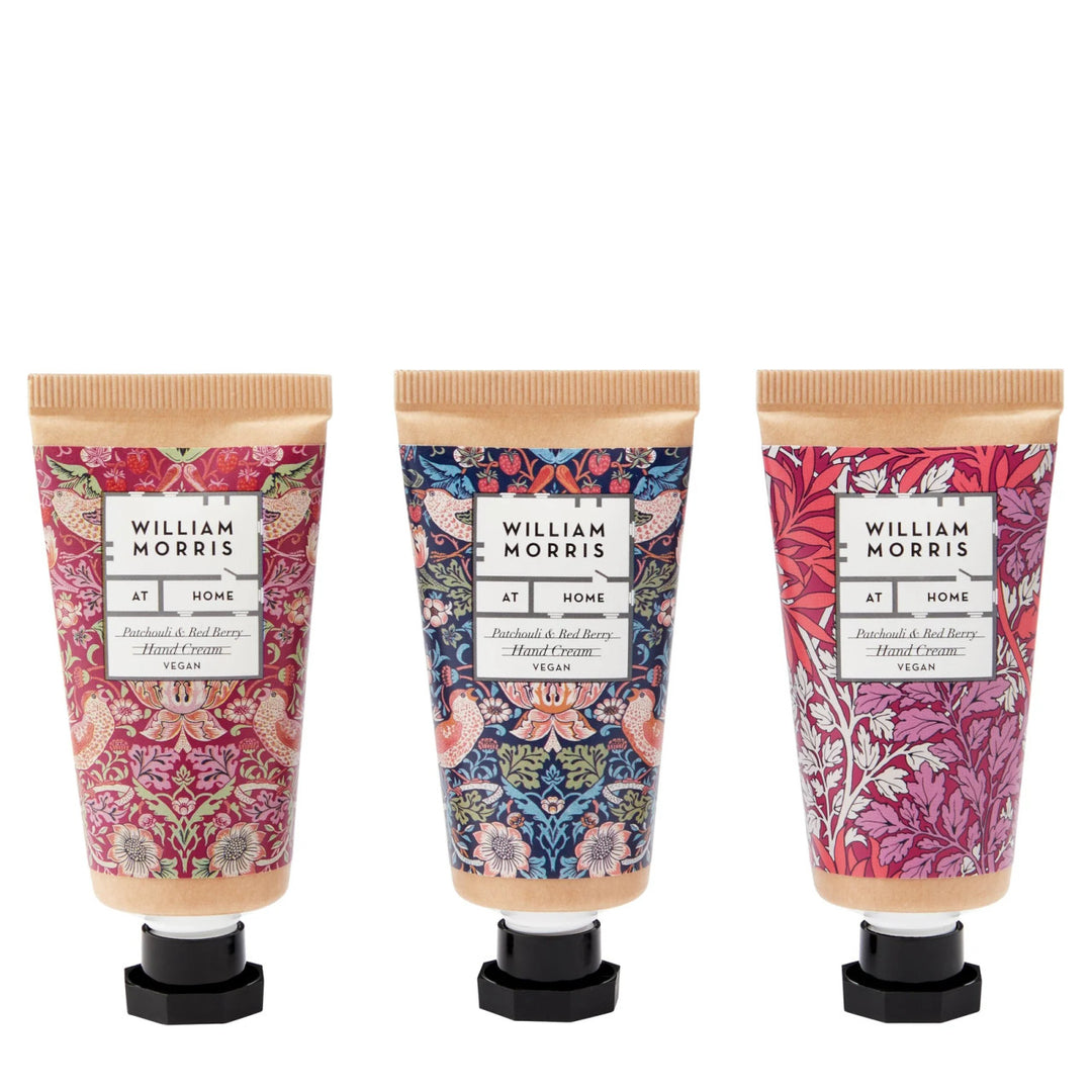 William Morris Strawberry Thief Hand Cream Collection by Heathcote & Ivory.