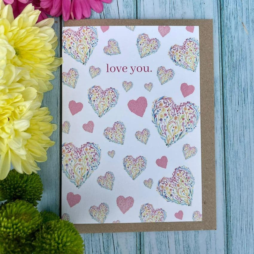 Love You Greetings Eco Card by Jen Winnett 