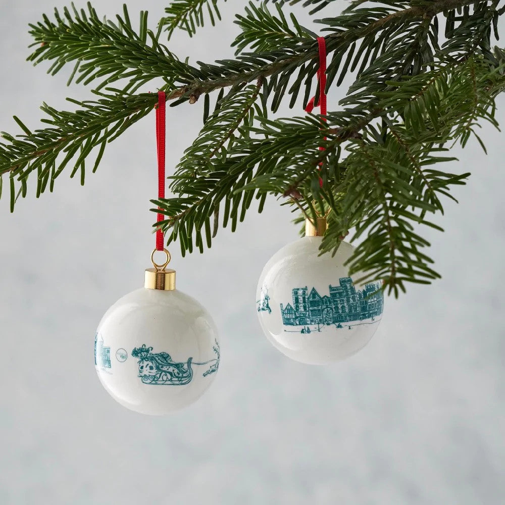 Bone china Night Before Christmas bauble from Victoria Eggs.