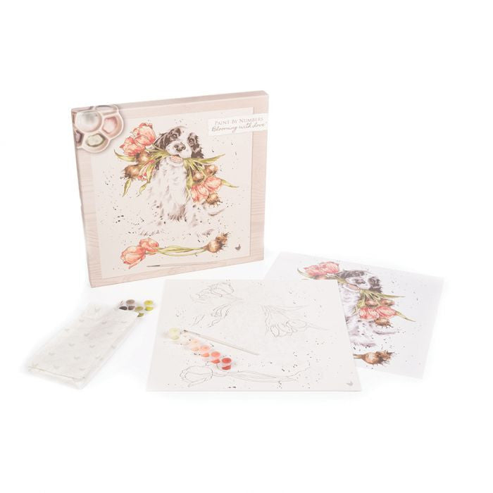 'Blooming with Love' Spaniel Paint by Numbers Kit