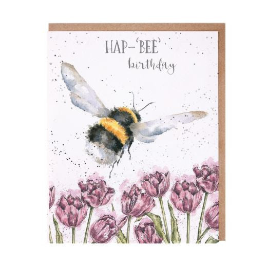 HAP-'BEE' Greetings Card by Hannah Dale for Wrendale Designs.