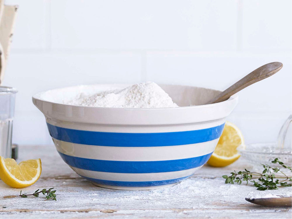Cornishware Blue Striped Mixing Bowl - blue