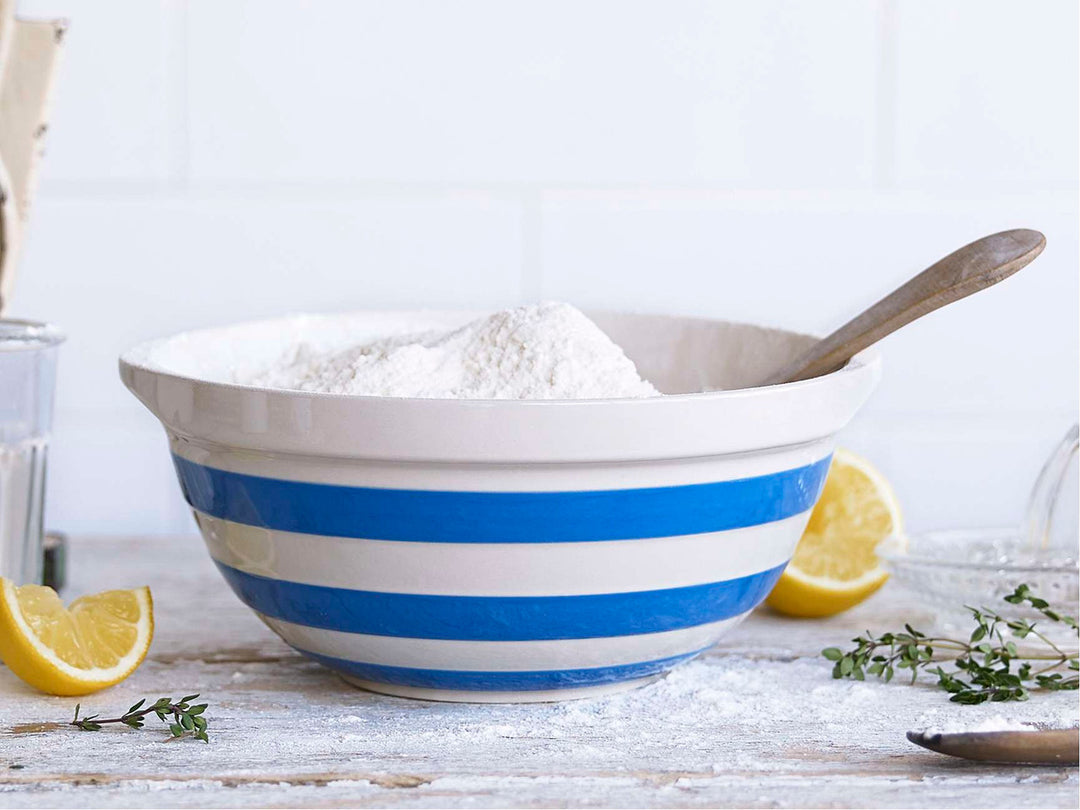 Cornishware Green Striped Mixing Bowl