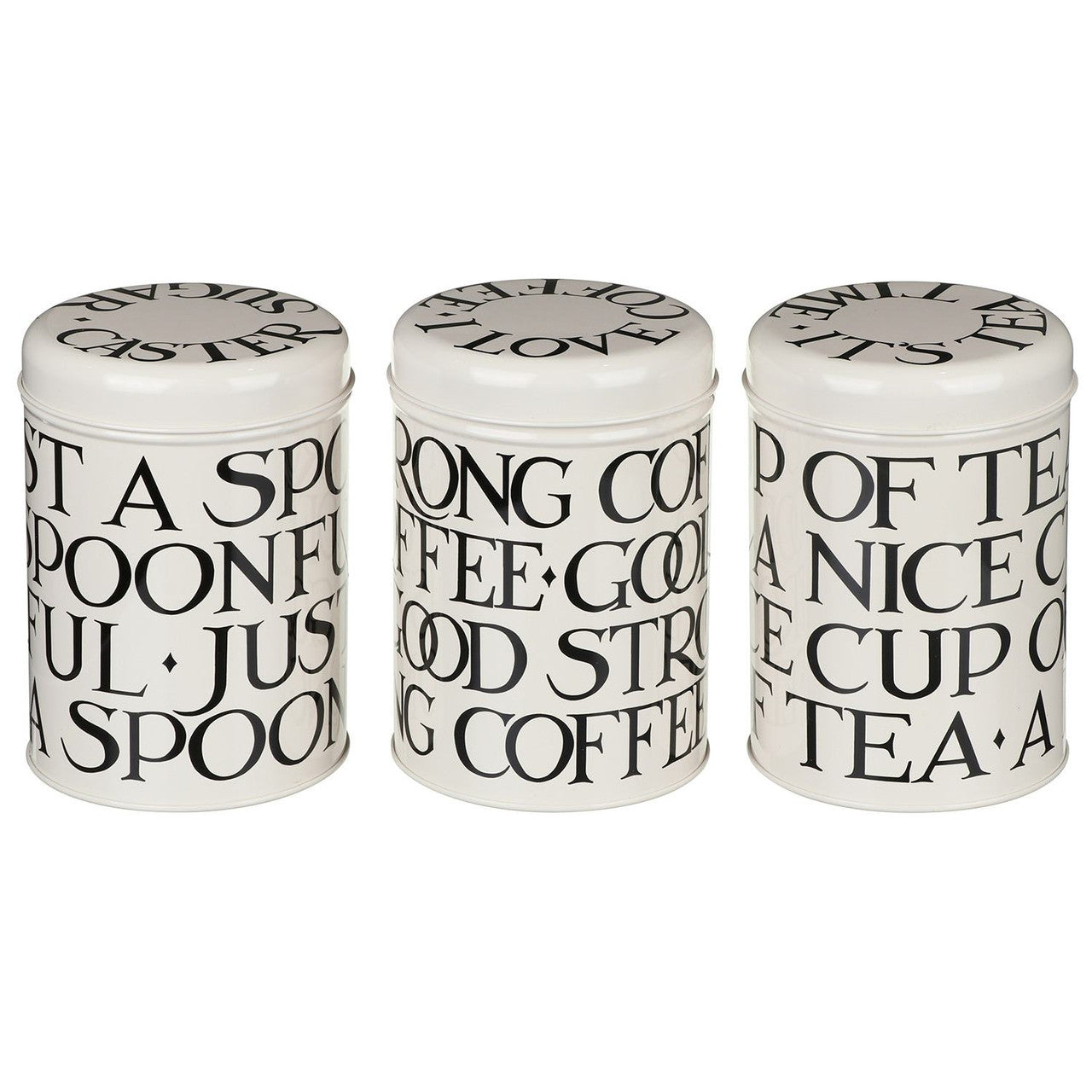 Emma Bridgewater Black Toast Set of 3 Storage Caddies