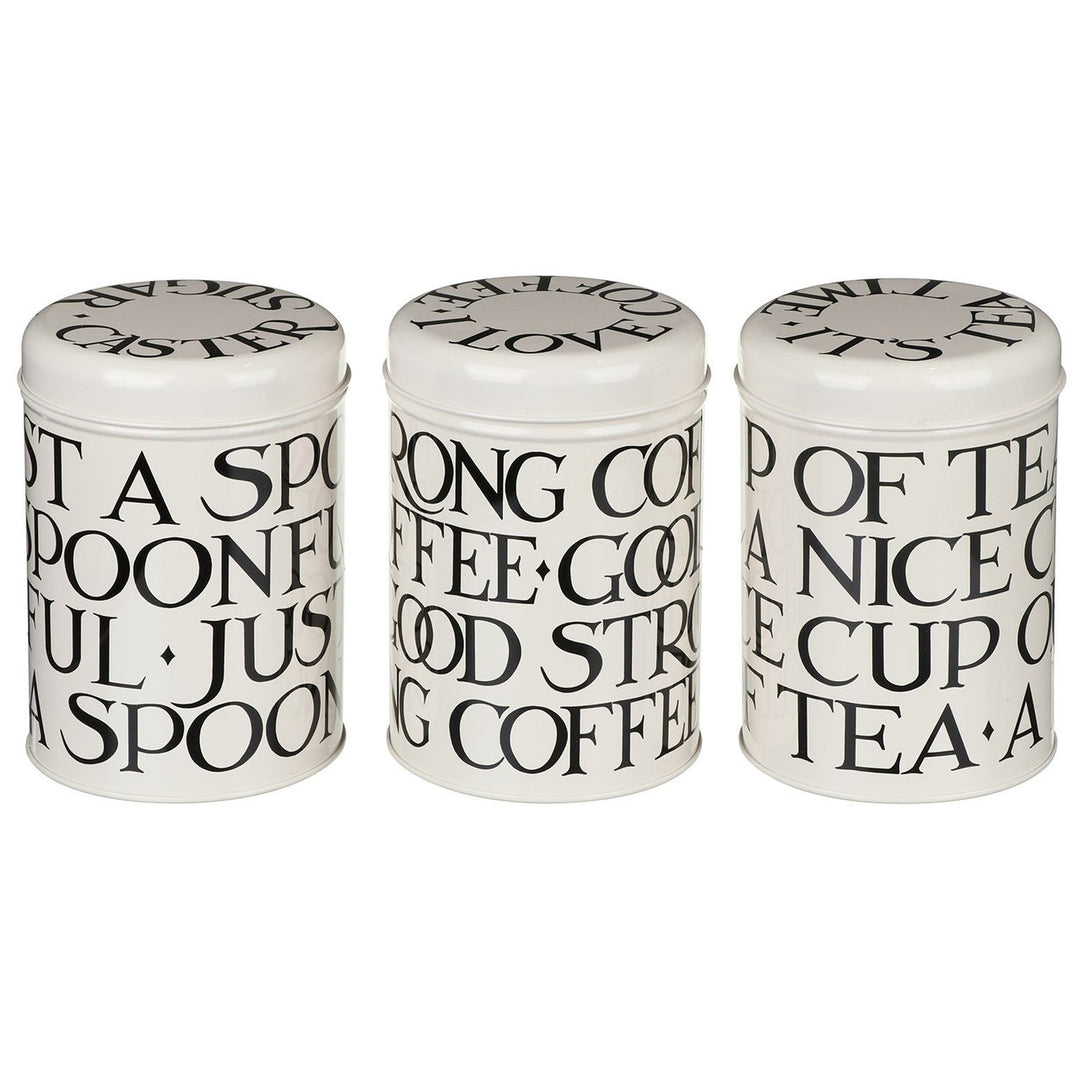 Emma Bridgewater Black Toast Set of 3 Storage Caddies